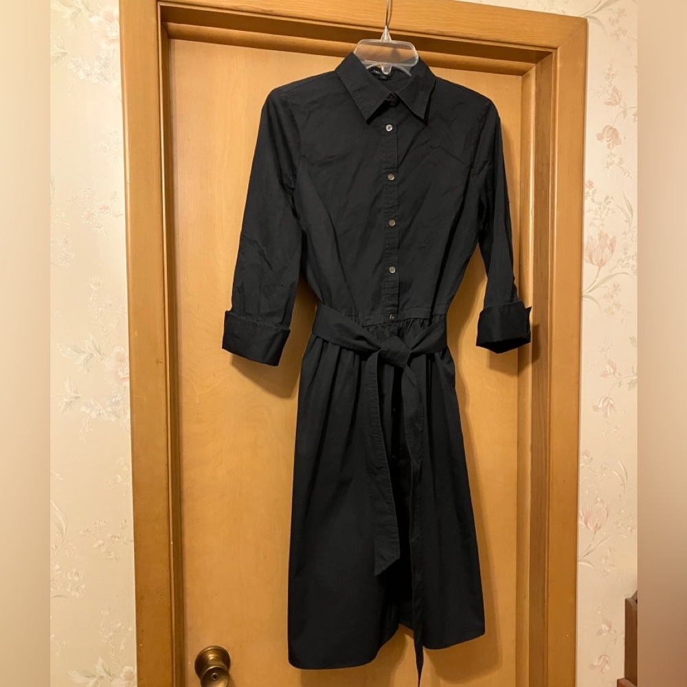 Land’s End dark navy shirt dress with pockets